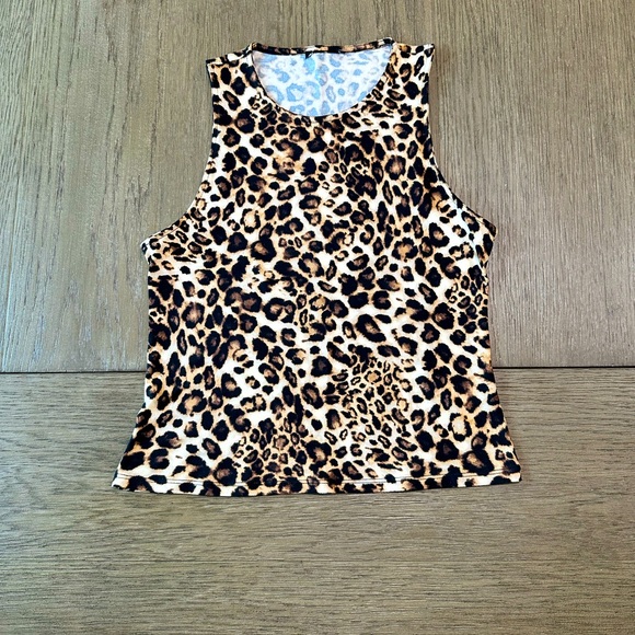 Express Tops - Express Leopard Print Tank Top Size XS